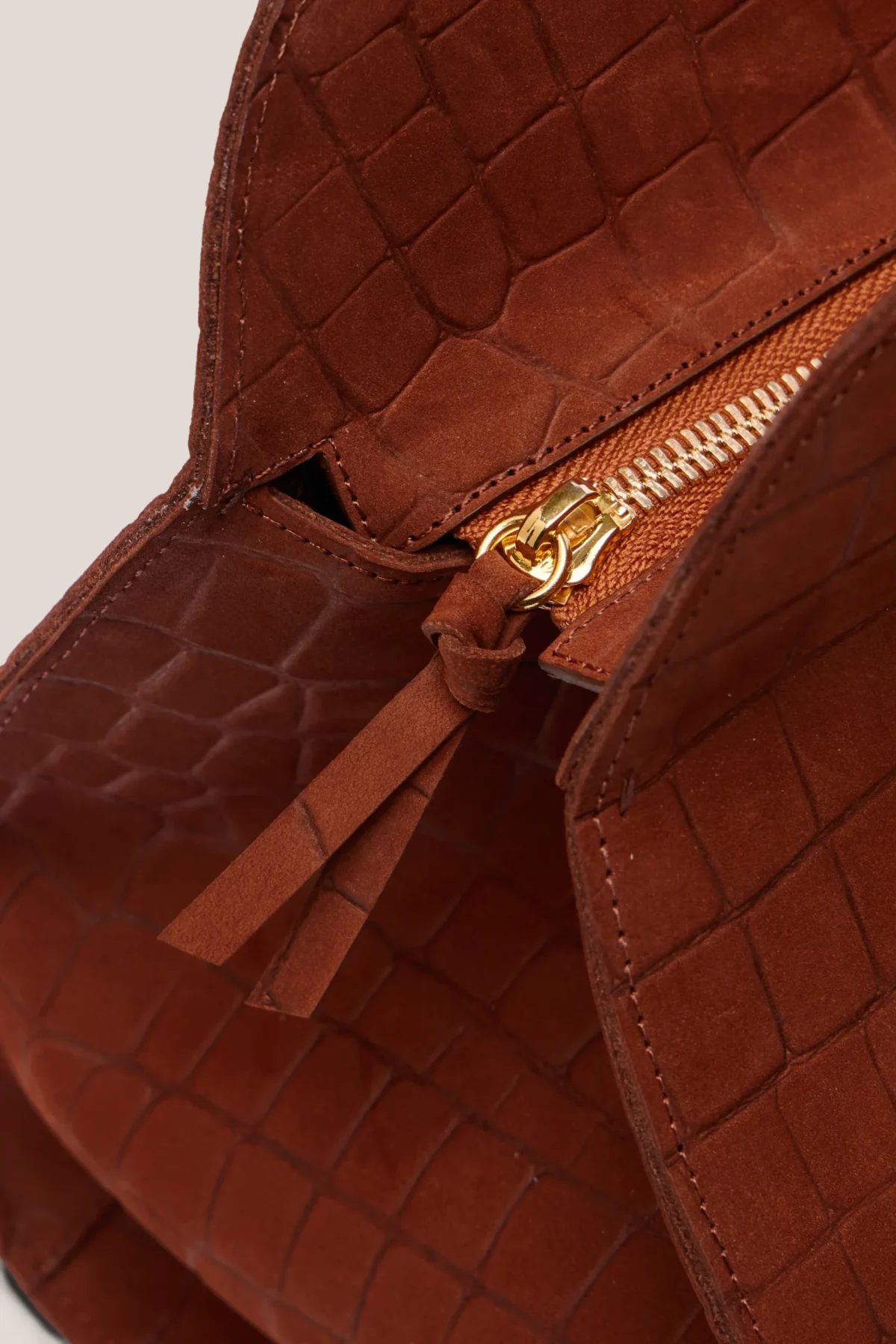 MARNIE SATCHEL BAG NUBUCK CAFE - Image 4