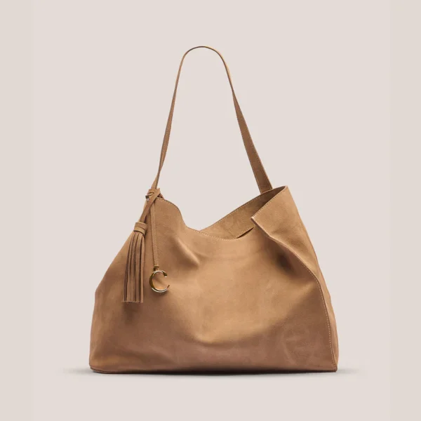 DUNE TOTE BAG SUEDE TAUPE