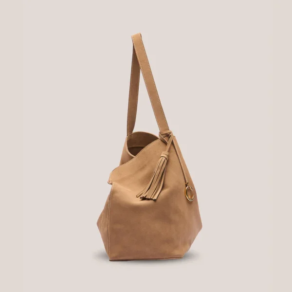 DUNE TOTE BAG SUEDE TAUPE - Image 2