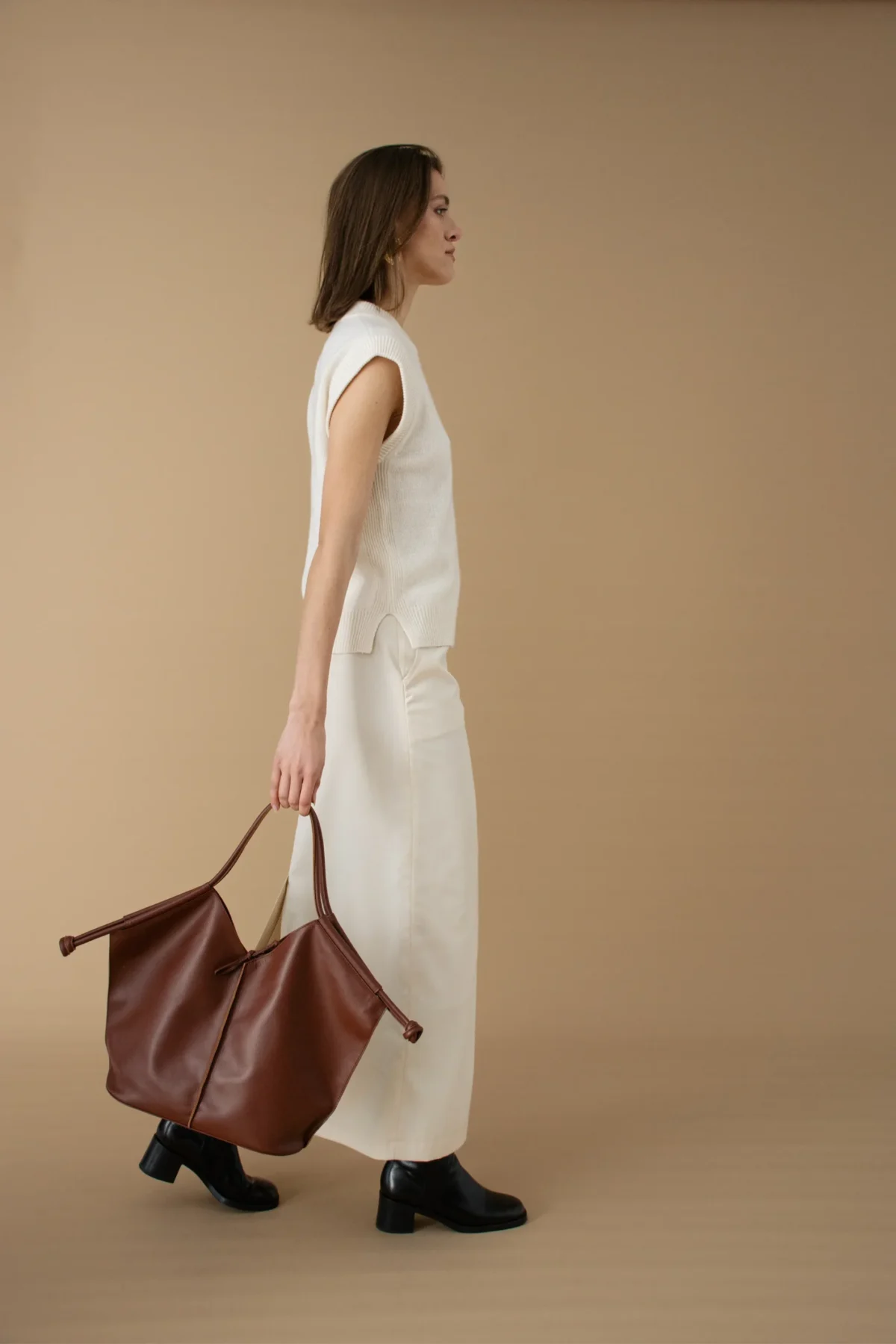 CLAY TOTE BAG SYRUP BROWN - Image 3