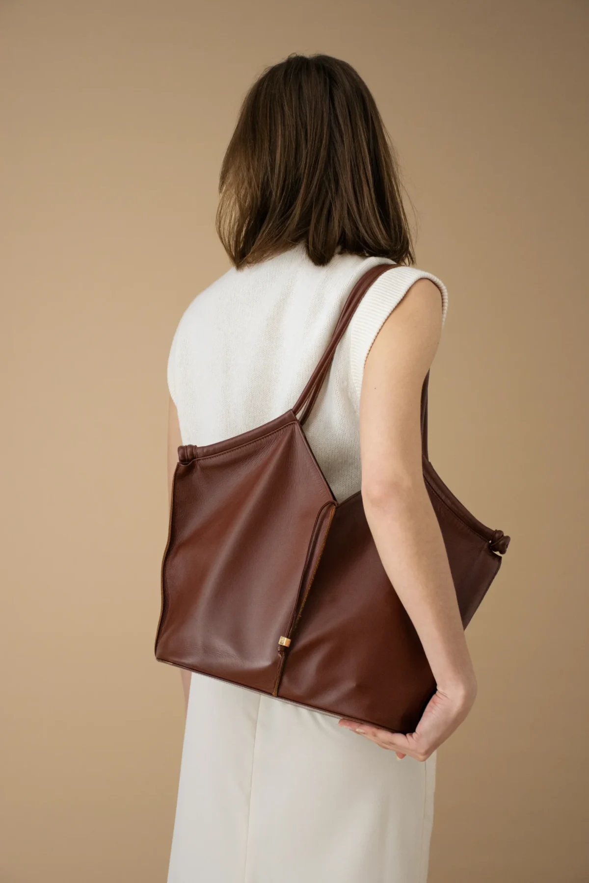 CLAY TOTE BAG SYRUP BROWN - Image 5